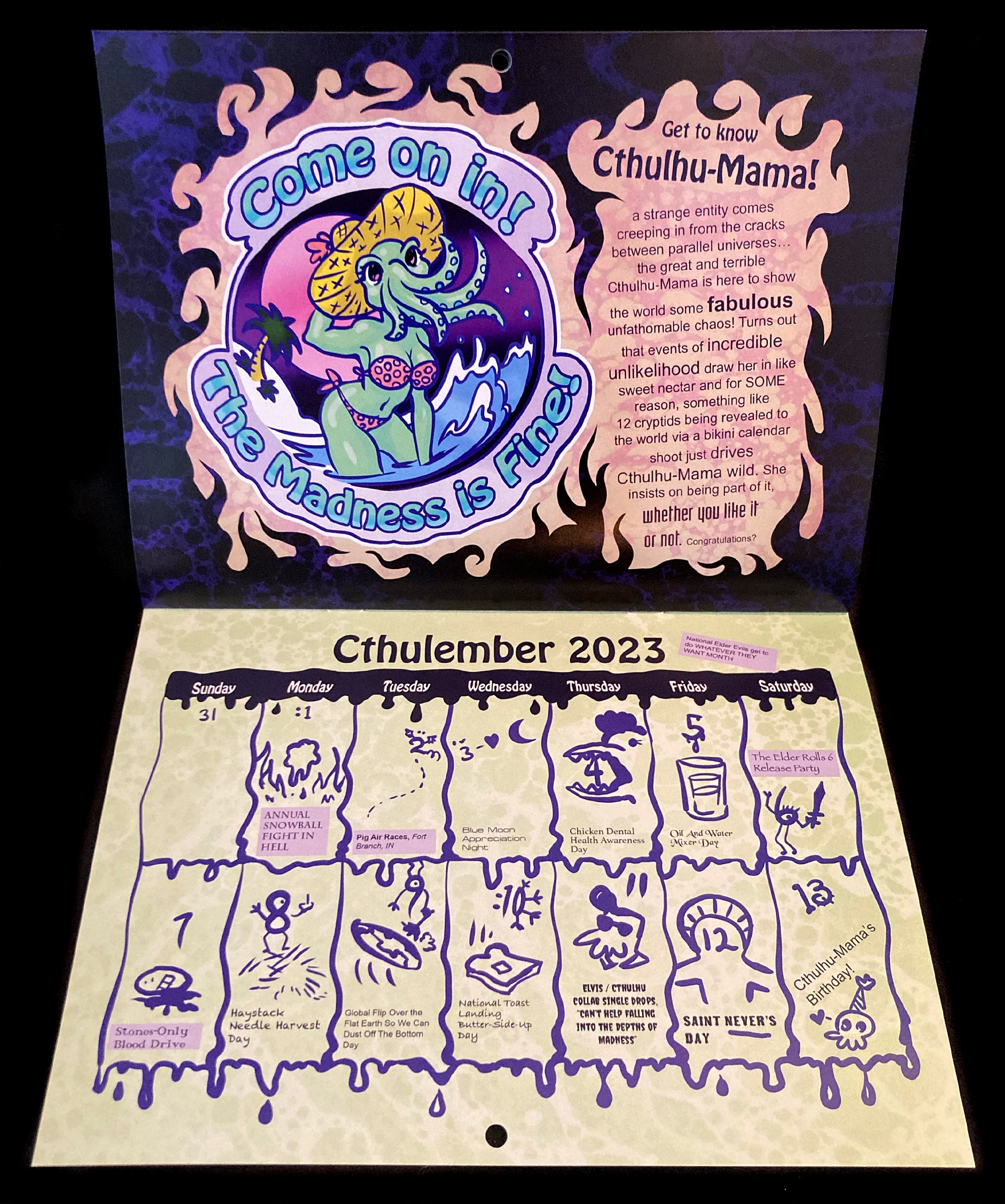 Curvy Cryptids 13-month 2023 Calendar - Etsy Canada