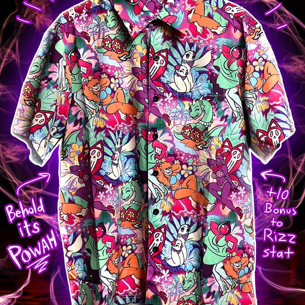 Curvy Cryptids Button Up Shirt