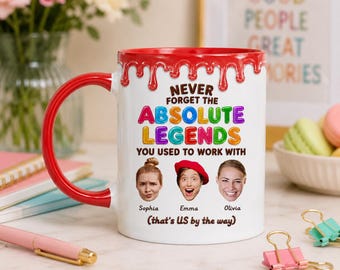 Custom Photo Absolute Legends Coworker 3D Effect Mug, Funny Farewell Gift