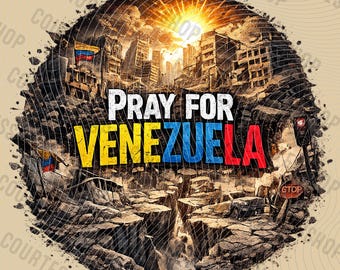 Ora por Venezuela PNG, Apoyo a Venezuela Descarga Digital, Diseño de Oración por Terremoto, Gráfico de Fe, Esperanza y Sanación