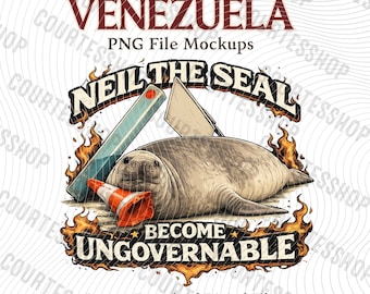 Neil la foca diventa ingovernabile PNG, design per sublimazione di Neil la foca della Tasmania (download digitale)