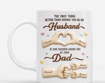 Personalized Better Than Having You As Mug, Gift For Husband Dad From Wife Kids, Coffee Cup With Custom Name, Father's Day Anniversary Gift