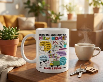 Personalized Congratulations On Your New Home  Coffee Mug, Housewarming Gifts