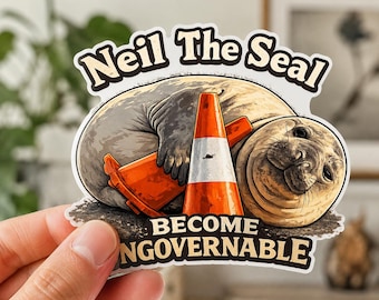 Neil The Seal Sticker – Funny Elephant Seal Meme Vinyl Sticker