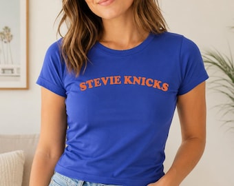 Stevie Knicks Shirt,  Stevie Knicks Baby Tee , Women's Game Day T-Shirt, Retro NYC Y2K Top , Funny New York Basketball Sports Fan Gift