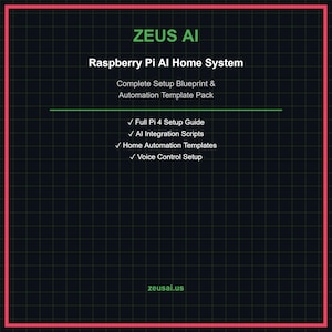 Sistema doméstico con IA para Raspberry Pi: plan de configuración completo y paquete de plantillas de automatización.