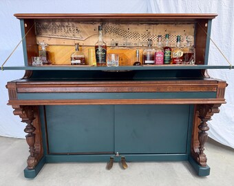 Bourbon bar / liquor cabinet / refurbished antique piano