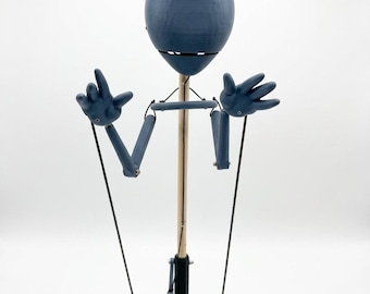 Boopos Blank Rod Puppet: Professionele doe-het-zelf aanpasbare pop met kaakmechanisme (Boopo Betty-model)