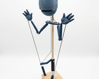 Boopos Blank Rod Puppet: Professionele doe-het-zelf aanpasbare pop met kaakmechanisme (Boopo Stretch-model)
