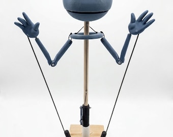 Boopos Blank Rod Puppet: Professionele doe-het-zelf aanpasbare pop met kaakmechanisme (Boopo Squash-model)