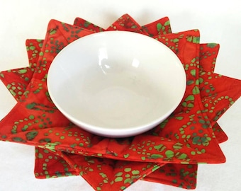 Cotton Bowl Cozy, Insulated, Microwavable, Bedside Organizer