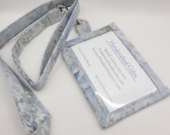 Cotton Lanyard ID Holder with Hidden Cash Stash, Optional Breakaway Clip