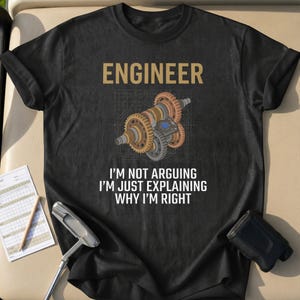 Camiseta de ingeniero / Regalo para ingeniero mecánico / Camiseta para profesionales STEM / Regalo de graduación para estudiantes de ingeniería / Camiseta para papá ingeniero