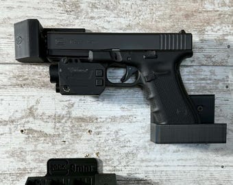 9mm Handgun Wall Mount | Tactical Pistol Holder | Secure Display & Storage | Universal Fit Gun Mount