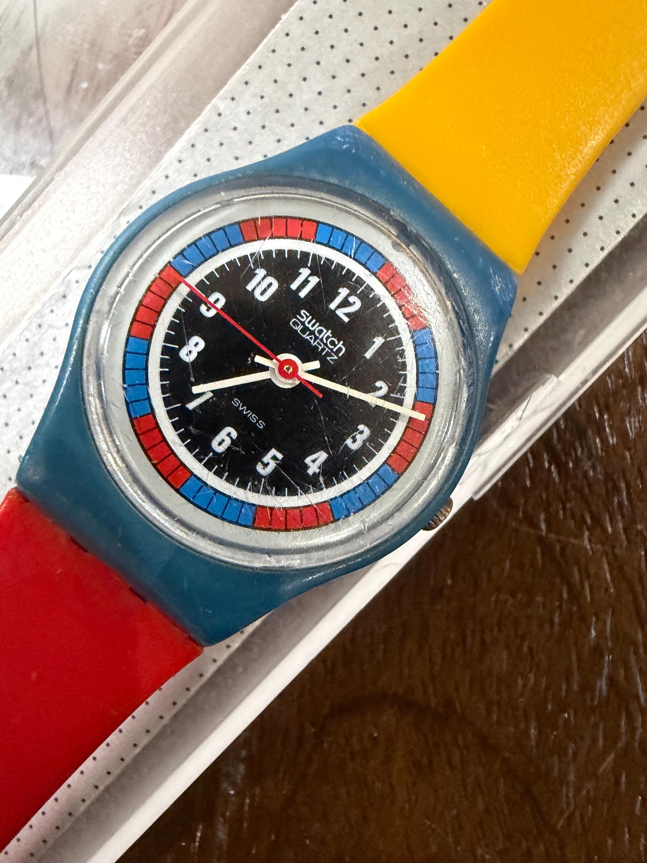 Vintage Swatch Ice Mint Womens Watch 25mm Blue Red Dial Plastic New Battery Vintage 25mm Swatch - Etsy Canada main image 2