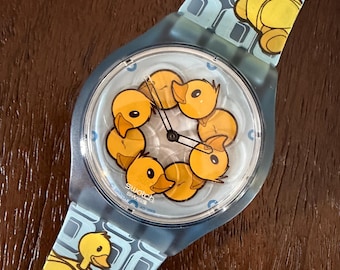 Vintage Swatch Feel Free Uhr, Jelly in Jelly Schweizer Quarz SUPS100 / Puzzle Bewegung