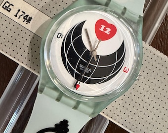 Vintage Swatch Space Sheep GG174 1998 Schweizer Quartz 34 mm Kunststoffuhr