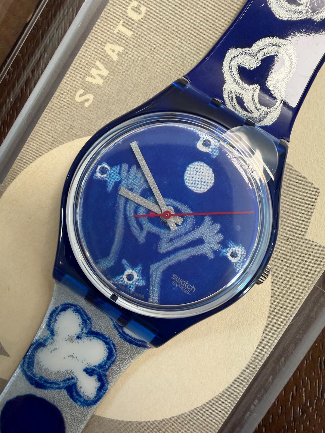 1997 Swatch Moonchild GN173 Gent Artist Special by Rascal Blue 