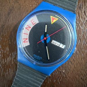 Blue Swatch Watch 80s - Etsy display picture 2