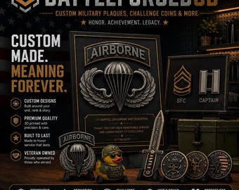 Veteran-Owned | Custom Military Plaques, Awards, Retirement & Promotion Gifts | 3D Printed