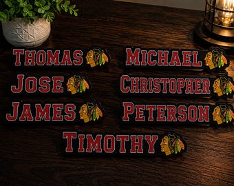 Chicago BlackHawks | Custom Name Signs