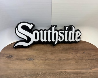 Chicago South Side | White Sox Inspired 3D Printed Wall Sign | Neighborhood Decor