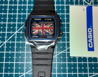 Casio F-91W-1 - drapeau du Royaume-Uni