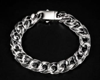 Classical Cuban Chain In Clear Quartz