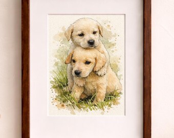 100% Handmade Watercolor Pet Portrait from Photo, Custom Dog Portrait, Cat Portrait, Hand Drawn Pet Painting Gift, Dog Lover Gift