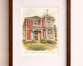 Realtor Closing Gift House Portrait, Home Portrait, House Painting, Housewarming Gift, Our First Home, Watercolor Home, Realtor Gift