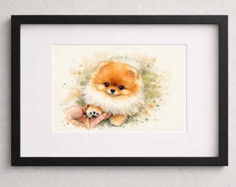 Mini Custom Watercolor Dog Portrait From Photo, Personalized Tiny Pet Painting, Dog Lover Gift, Miniature Pet Art, Custom Dog Sketch Prints