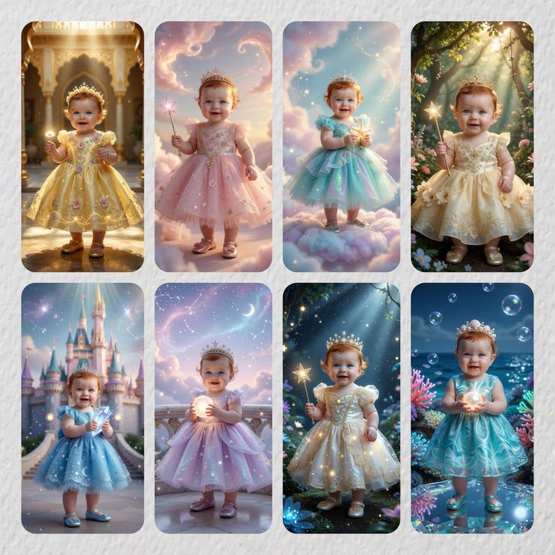Personalized Princess Portrait | Custom Baby Photo | Personalized Gift ...