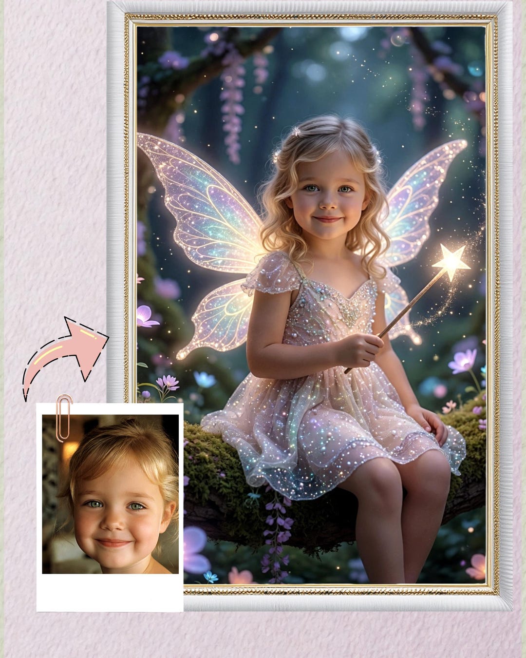 Personalized Princess Portrait | Custom Photo for Girls | Personalized ...
