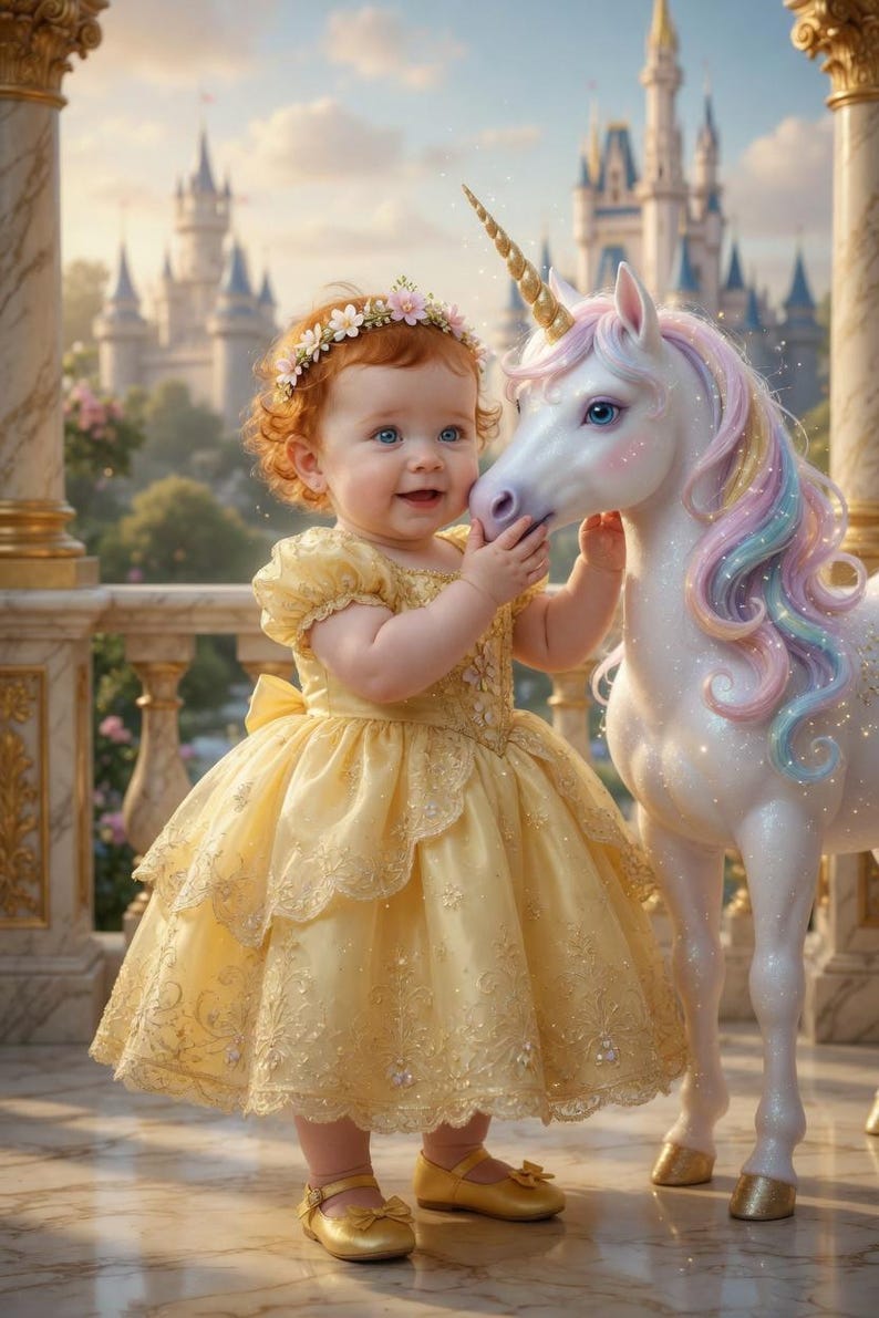 Personalized Princess Portrait | Custom Baby Photo | Personalized Gift ...
