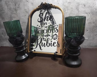 More precious than rubies mirror art