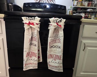 Kitchen Towels with Snap Closure: Fun Sayings for Stove Handle Decoration