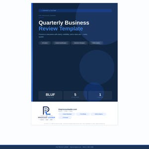 QBR-sjabloon | Driemaandelijkse bedrijfsreview | Executive-presentatiesjabloon voor managers (directe download)