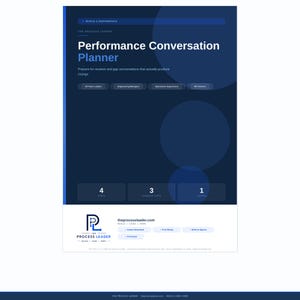 Planificador de conversaciones sobre el desempeño / Guía de revisión para gerentes (Descarga instantánea)