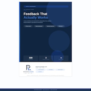 SBI Feedback Framework Script | Managerial Worksheet (Instant Download)
