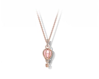 Sterling Silver Love Adventure Necklace – Minimalist Luxury Hot Air Balloon Pendant