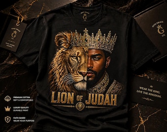 Give Grace | Lion | Judah | Christian Apparel | Faith Based | Streetwear | Kindgom Clothing | Men