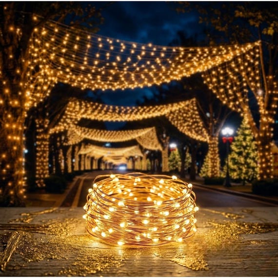 Wasserdichte LED-Lichterkette | Für Garten, Terrasse und Hochzeitsdekoration