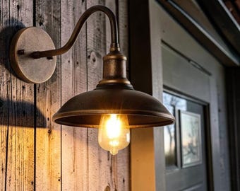 Vintage Outdoor Wall Light | Waterproof Bronze Porch Sconce | Retro E27 Garden Lamp | Industrial Entryway Balcony Wall Fixture