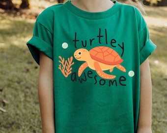 Turtley Awesome - Kids - Toddler - Graphic Tee - Turtle Infant and Toddler Tee