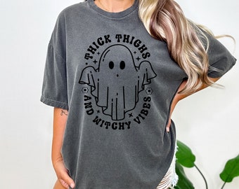 Thick Thighs and Witchy Vibes Tee - Front Print