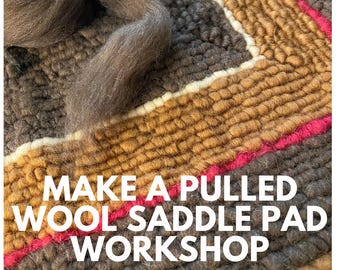 プルドウールのサドルパッドの作り方！ビデオチュートリアル、材料の入手方法、ワークショップの完全版。デジタルダウンロード