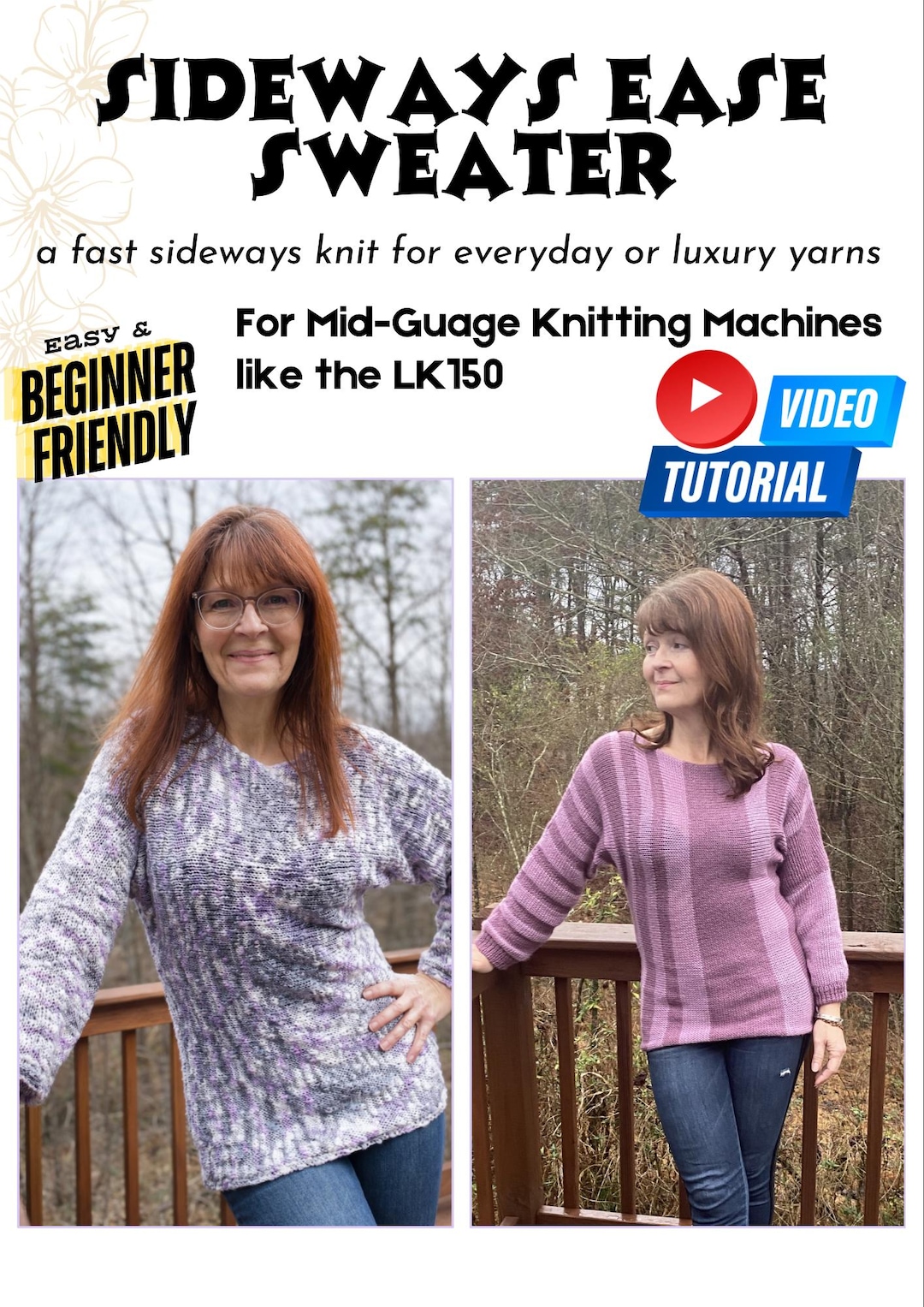 knitting patterns with decrease and increases on lk150... LK150 Knitting Machine Sweater Pattern | Beginner Friendly, Sideways ...