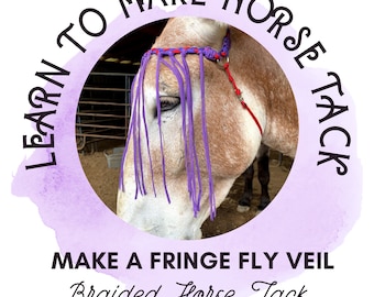 どんなサイズの馬にも使えるホースフライベールを作ろう！フリンジ付きホースフライマスクのDIYビデオチュートリアル マクラメパラコード馬具