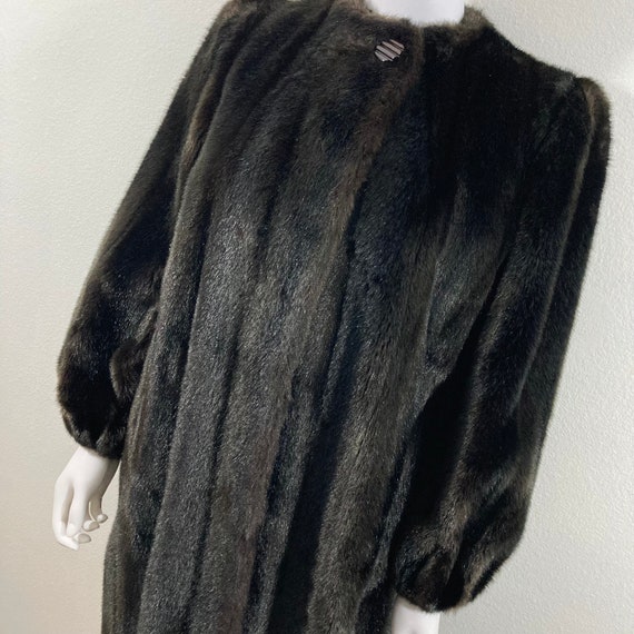 Vintage 60s Faux Fur Brown and Ivory Coat main image 0