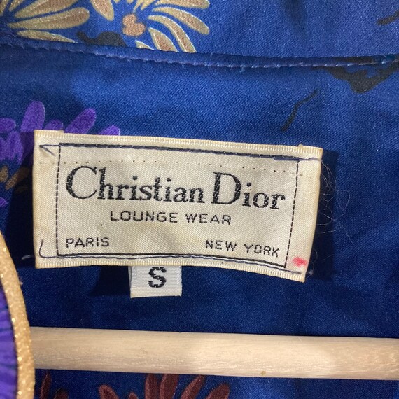 Vintage Christian Dior Silky Cheongsam Robe, Dres… - image 9